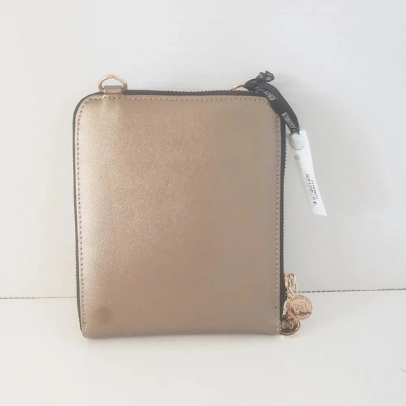 Coco &  Carmen Small Gold All Around Zippered CrossBody Bag. - Picture 2 of 9